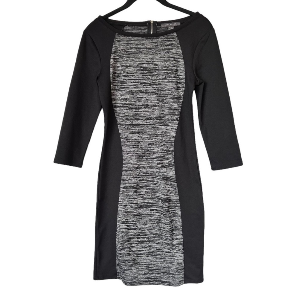 Suzy Shier Black Body Con Silhouette Dress Size XS